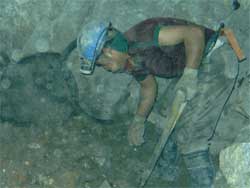 In the mines of Potosi