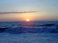 A black sea sunset